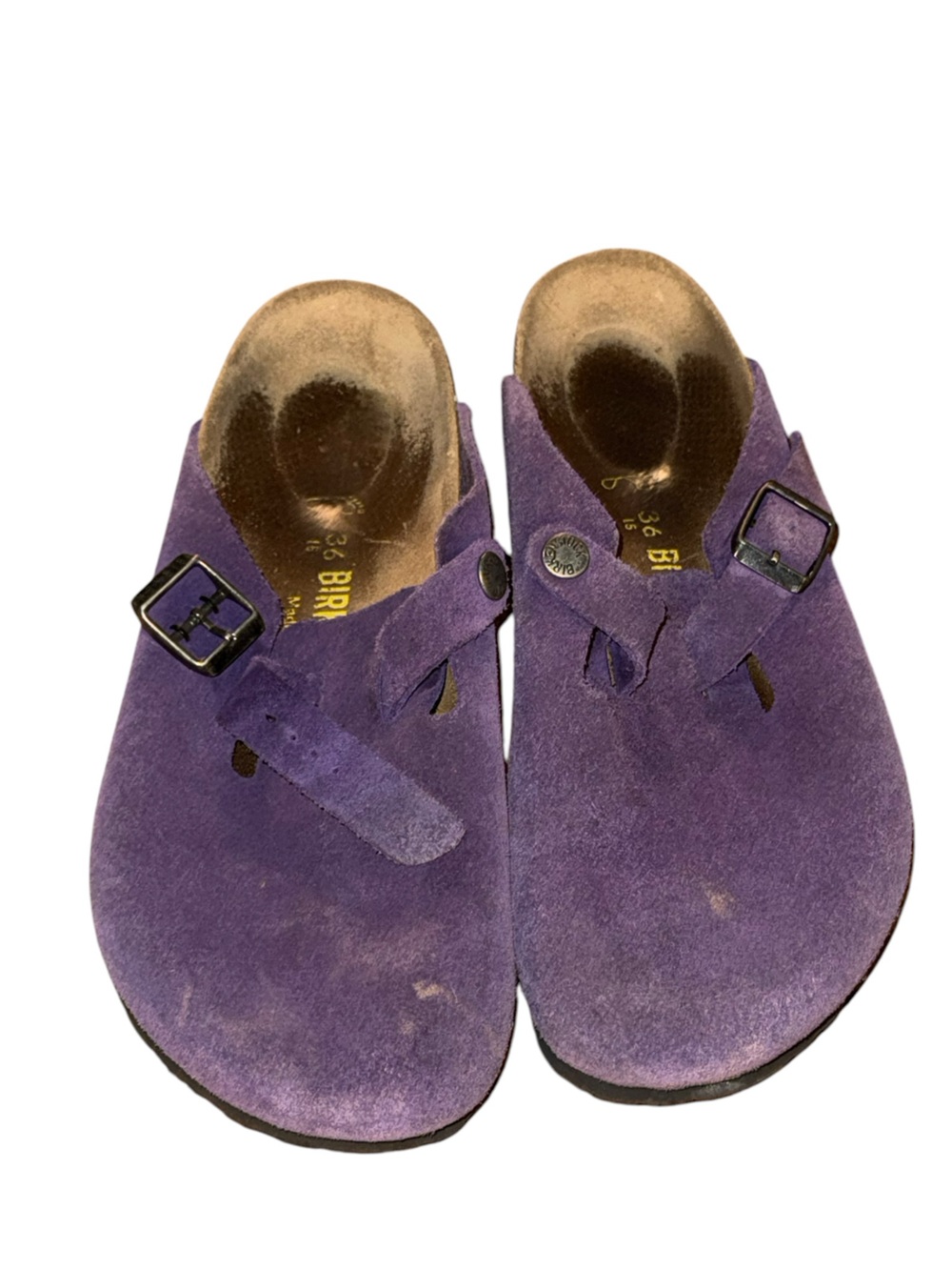 Birkenstock Boston Suede Clogs Purple Wine Size 36 US 5 - 5.5